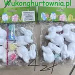 Wielkanoc Dekoracja - Zestaw DIY Zajączki z Farbami 11 szt