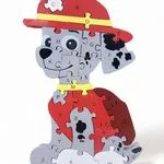 Zabawka Drewniana Puzzle Paw Patrol Marshall Alfabet A-Z