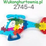 Zabawka Drewniana Puzzle Helikopter - Alfabet A-Z