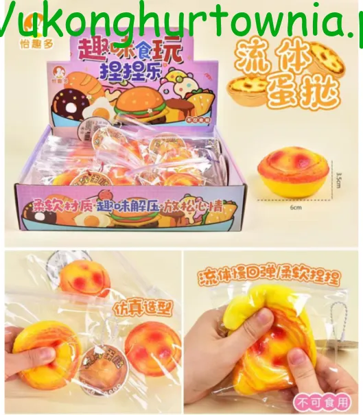 Zabawka Squeeze Toys Gniotek Tarta 6x3,5cm 12 szt.