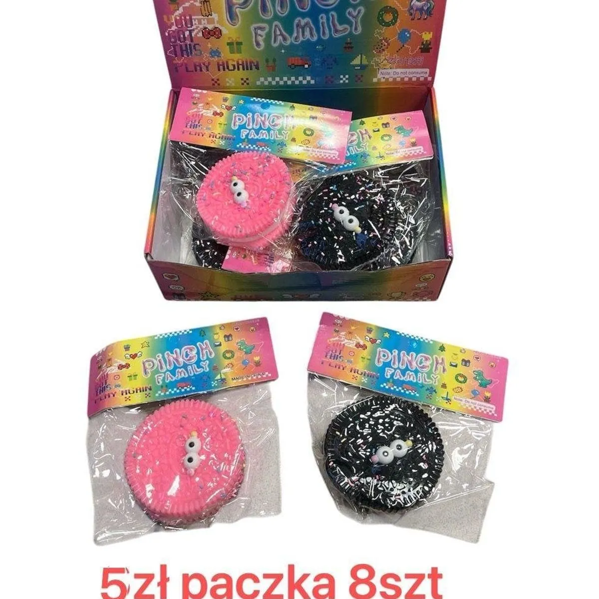 Zabawka Pinch Family Gniotek Ciastko 8 szt - Mini Zabawki