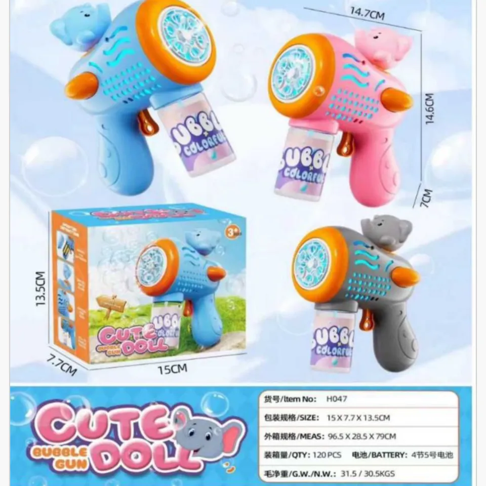 Maszyna do Baniek Pistolet Cute Doll 15cm Mix Kolorów 6szt