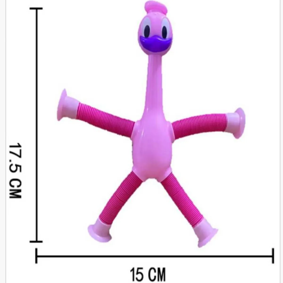 Zabawka Antystresowa Pop Tube Struś z Przyssawkami 17,5cm