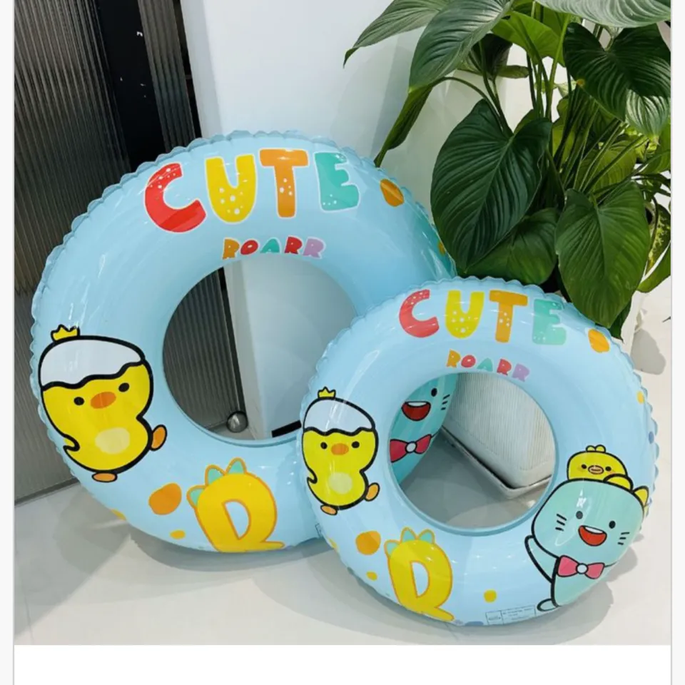 Koło do pływania 90cm błękitne wzór Cute Roarr kaczuszka