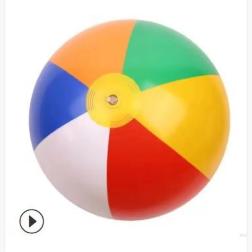 Kolorowa Piłka Plażowa Dmuchana 25cm - Wielobarwny Wzór