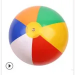 Kolorowa dmuchana piłka plażowa 35cm - klasyczny wzór