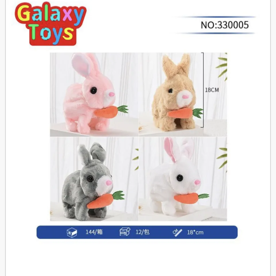 Maskotka Interaktywna Królik z Marchewką 18cm Galaxy Toys
