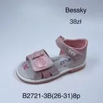 Sandały dziecięce Bessky różowe rzepy rozmiary