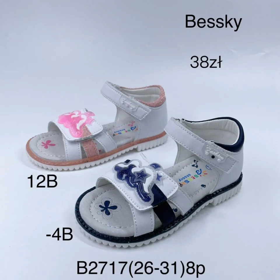 Sandały dziecięce Bessky B2717 rozmiary 26-31 na rzepy