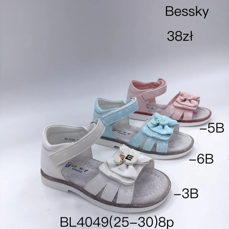 Sandały dziecięce Bessky BL4049 rozmiar 25-30 z kokardą