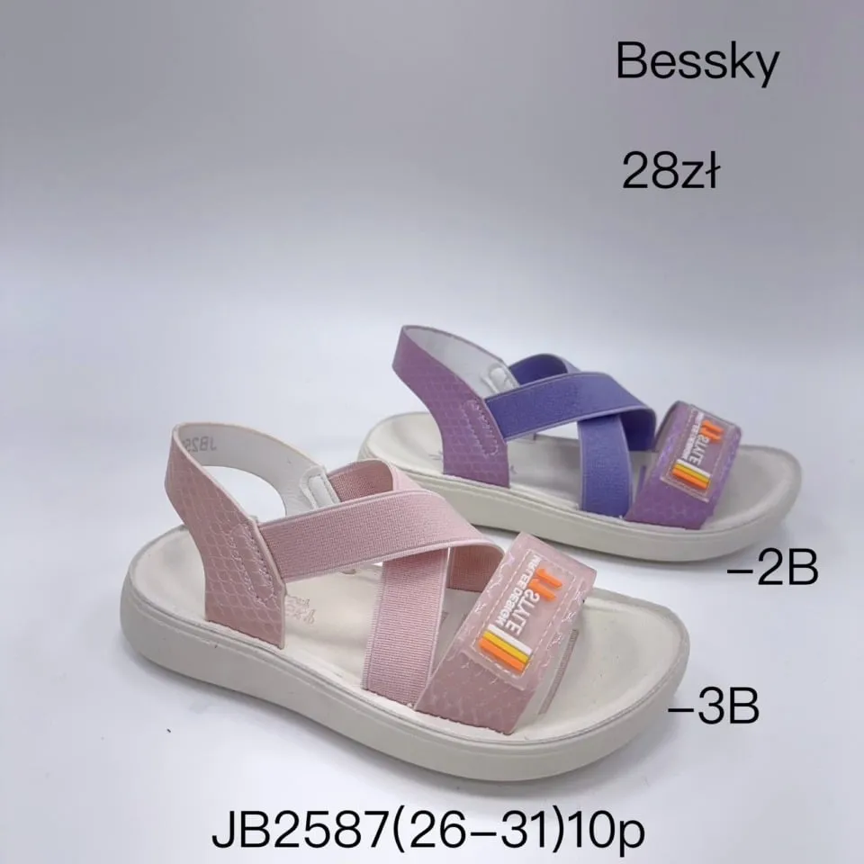 SANDAŁY DZIECIĘCE Bessky JB2587 elastyczne paski rozmiar