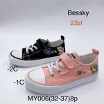 Trampki dziecięce Bessky MY006 r. 32-37, na rzepy, mix kolorów