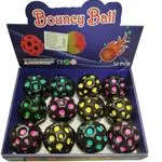 Piłka Bouncy Ball - Piłeczka Kauczukowa z Otworami 12 szt.
