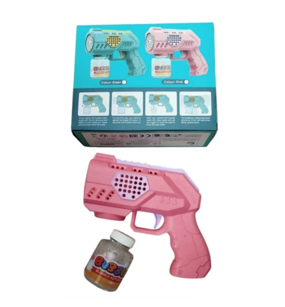 Pistolety Bubble Gun do baniek mydlanych z płynem, mix kolorów
