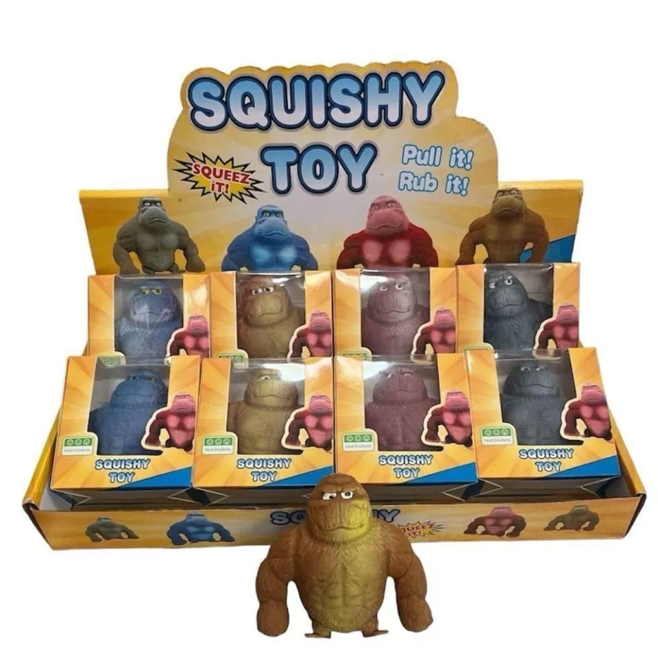 Squishy Toys Zabawka Goryl Rozciągliwy Gniotek 8 szt