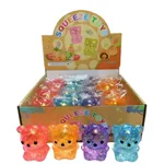 Zabawka Squeeze Toys Gniotek Miś z Brokatem 24 szt.