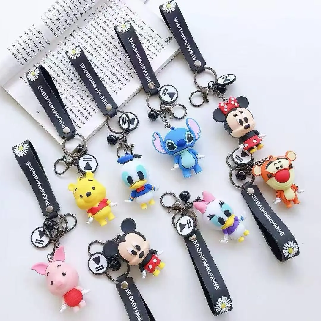 Brelok do Kluczy Postacie Disney 3D z Paskiem - 50 szt.