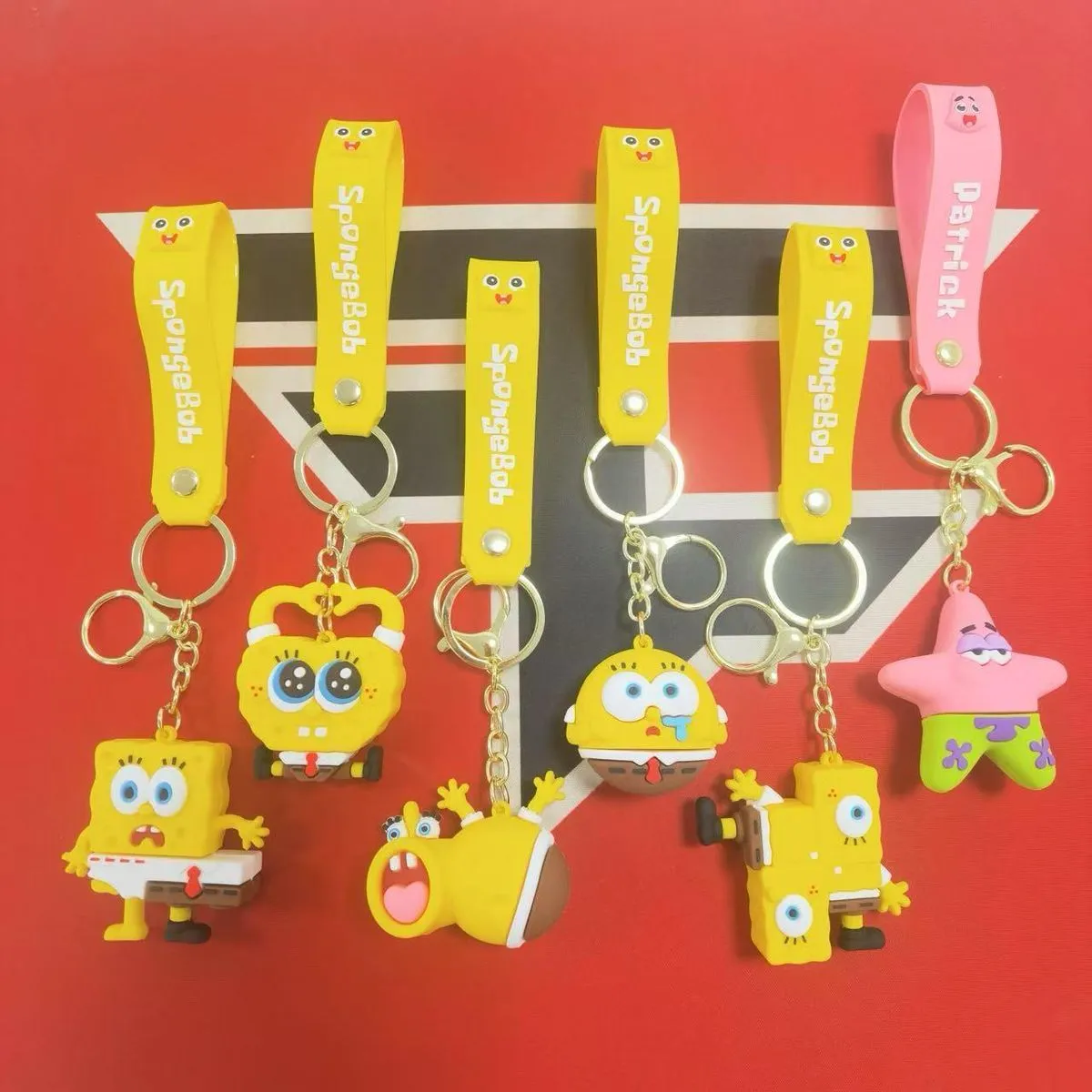 Brelok do Kluczy SpongeBob i Patryk Silikonowy 50 szt.