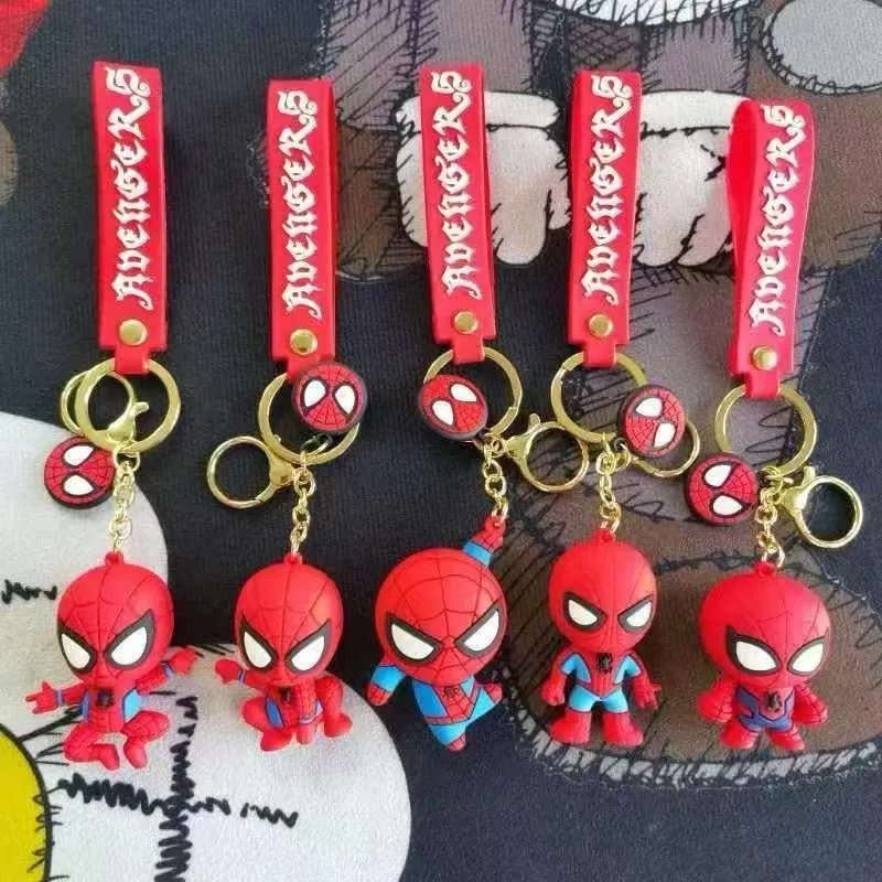 Brelok Spider-Man Avengers Silikonowy z Paskiem Czerwonym