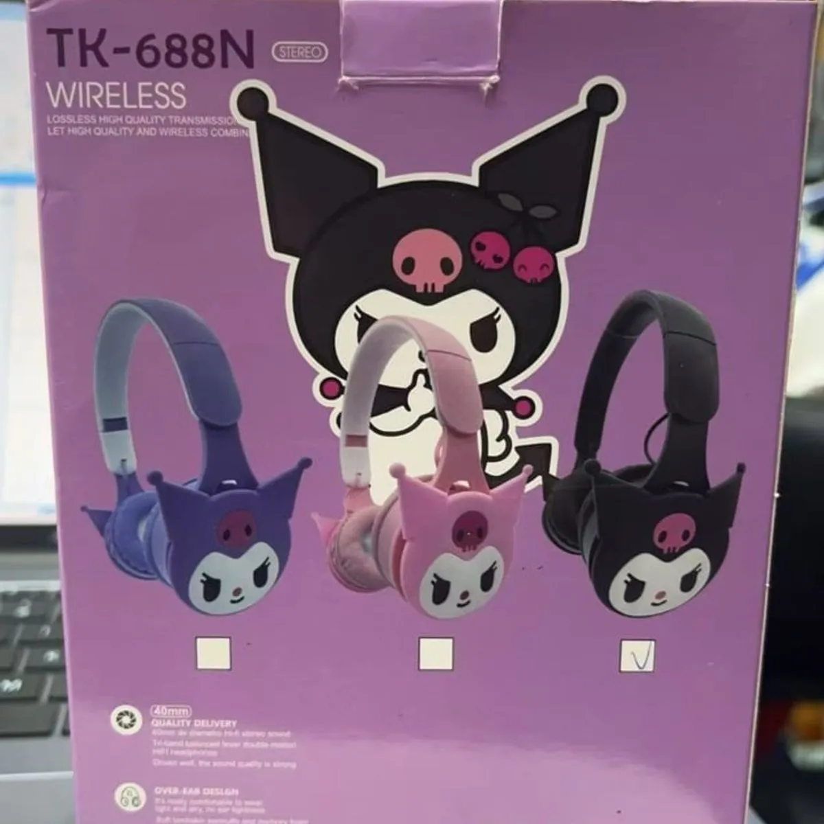 Słuchawki bezprzewodowe Kuromi TK-688N Stereo nauszne