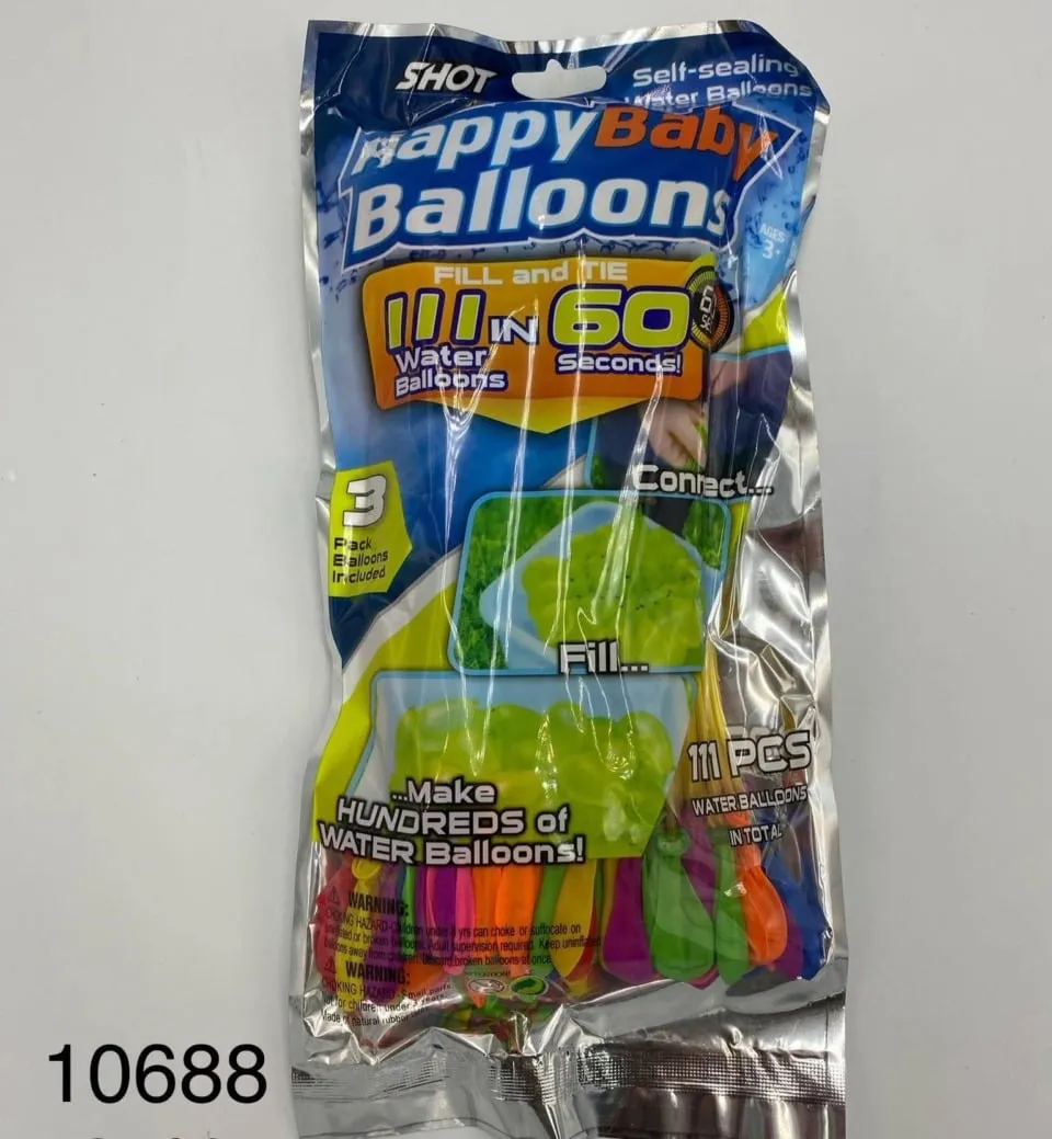 Balony Wodne Samozamykające 111 szt. Happy Baby - Napełnianie w 60s