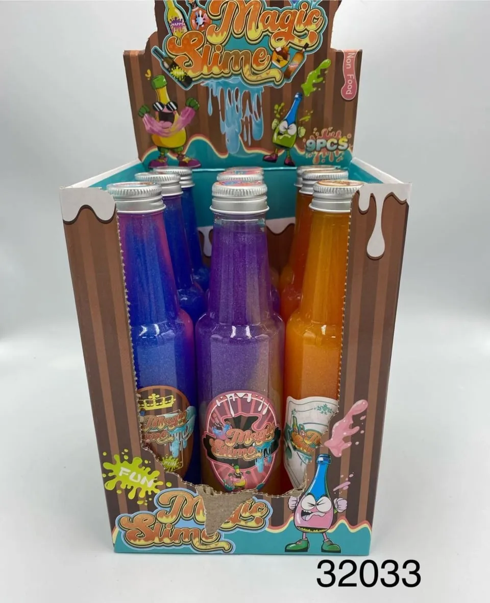 Zabawka Magic Slime w butelce z brokatem, 18 szt/paczka