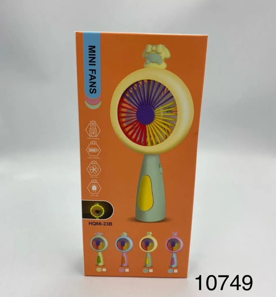 Ręczny wentylator USB LED z akumulatorem HQR-280, 6 szt.