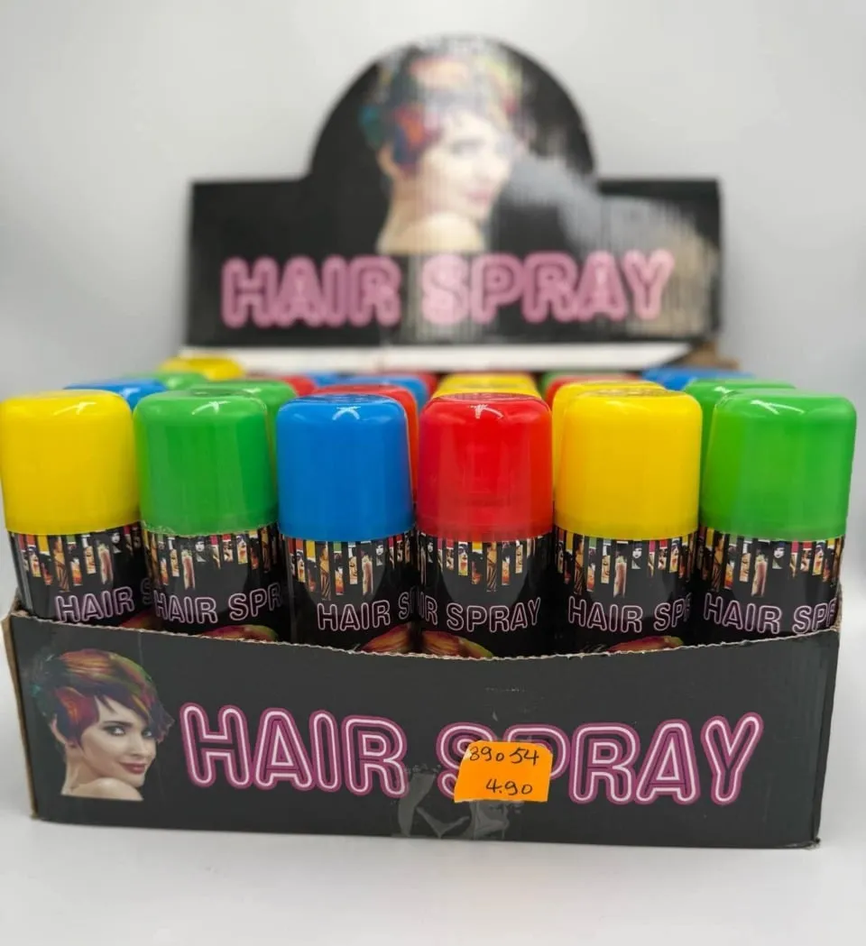 Kolorowy spray do włosów Hair Spray - zestaw 24 szt. mix kolorów