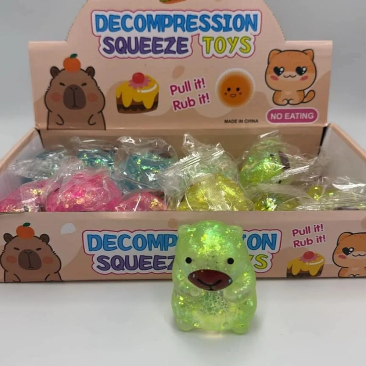 Gniotek antystresowy Decompression Squeeze Toys z brokatem 12 szt.