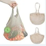 Torba Eco Siatka na Zakupy Bawełniana Beżowa - 24 szt.