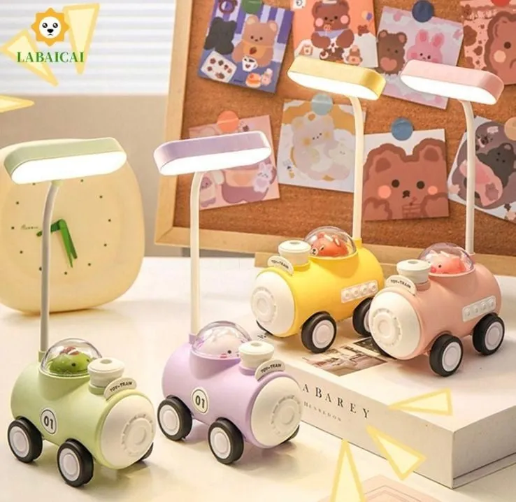 Lampka nocna LED Pociąg z figurką Mix kolorów 6 szt. LABAICAI