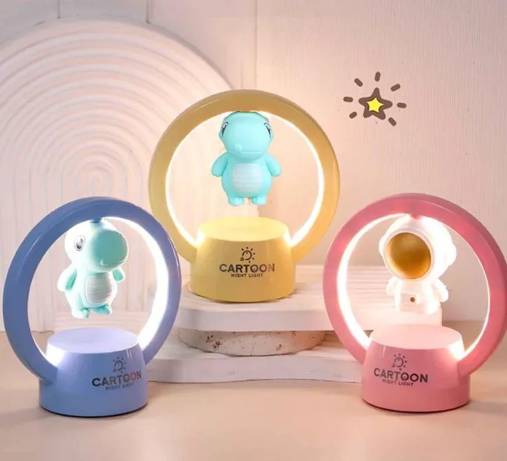 Lampka nocna Cartoon LED z magnesem, mix kolorów, 6 szt.