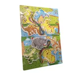 Zabawka Drewniane Puzzle Przeplatanka Zwierzęta Mix 12 szt