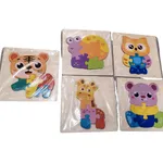 Drewniane Puzzle Mix Zwierzątka 24 szt. PK16744
