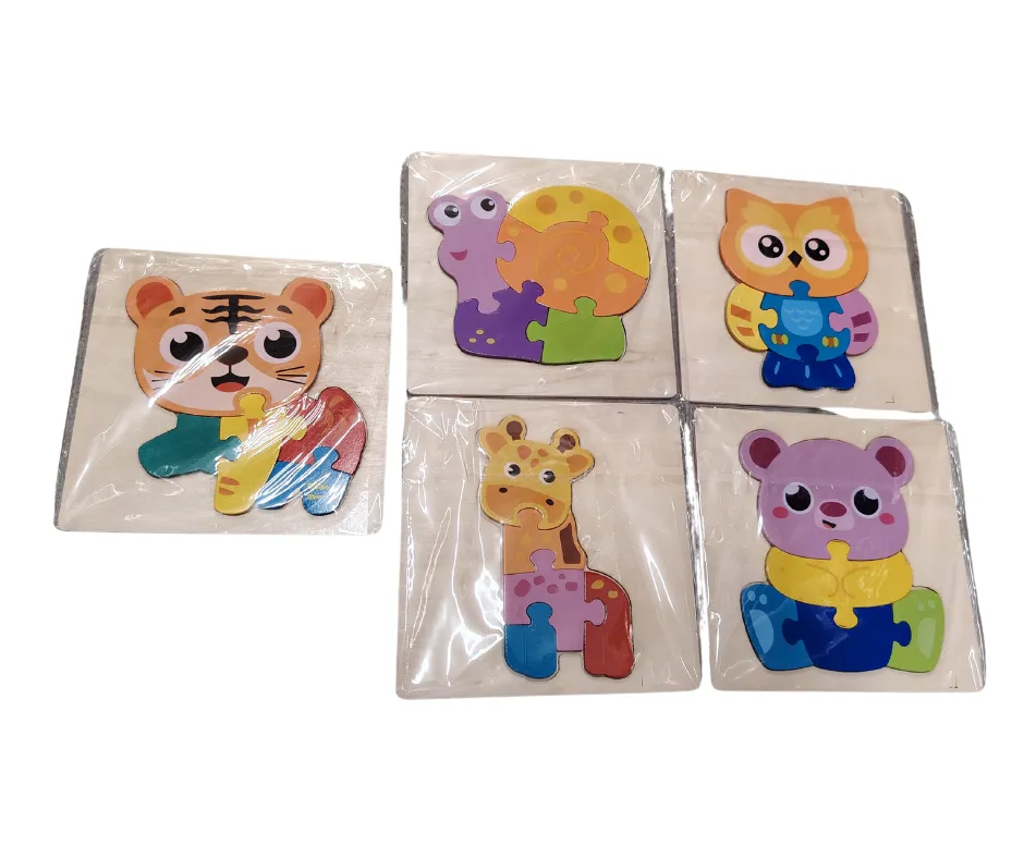 Drewniane Puzzle Mix Zwierzątka 24 szt. PK16744
