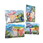 Drewniane Puzzle Zwierzęta Mix Wzorów 12 szt. PK16747