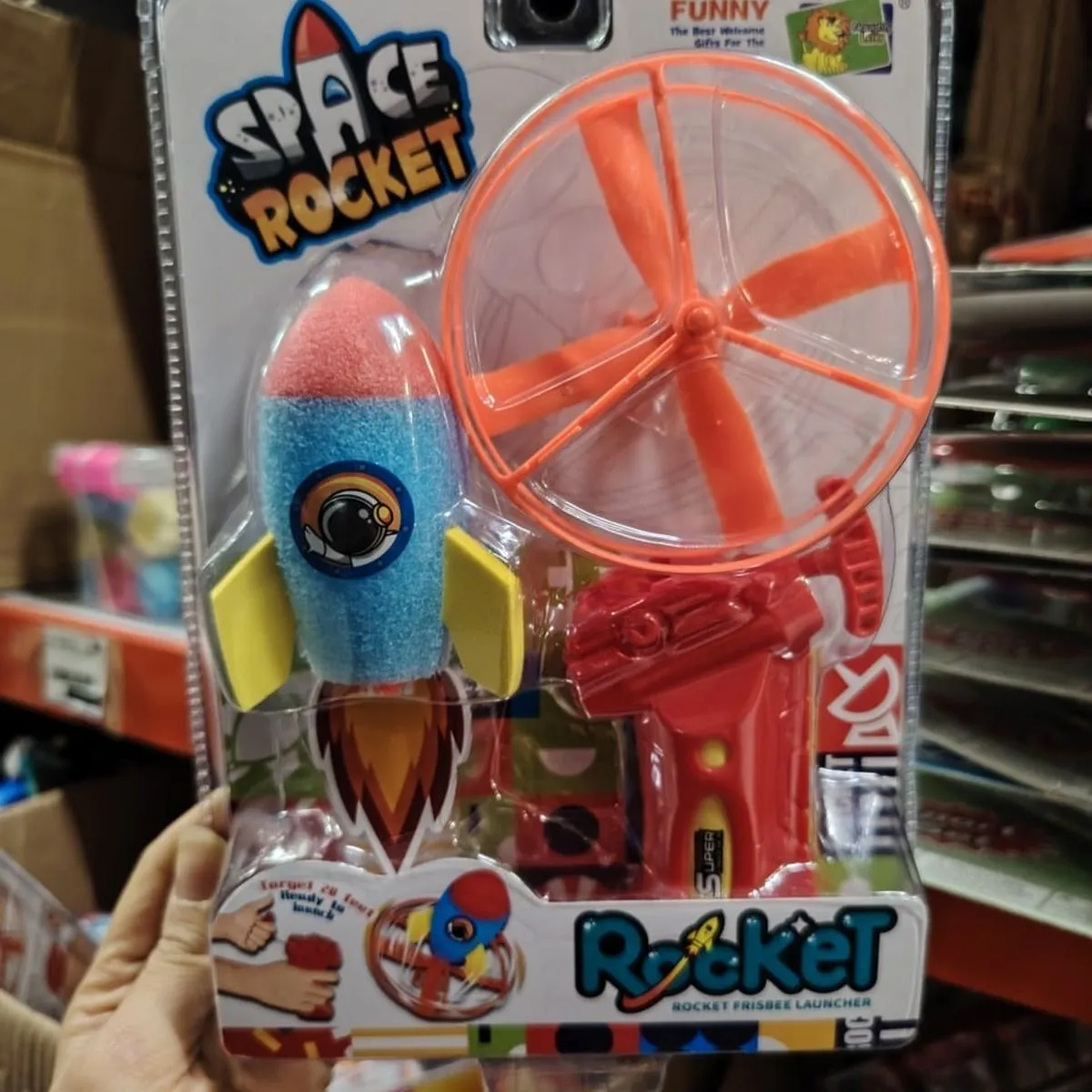 Zabawka Space Rocket - Wyrzutnia Rakiet i Frisbee, 6 szt.