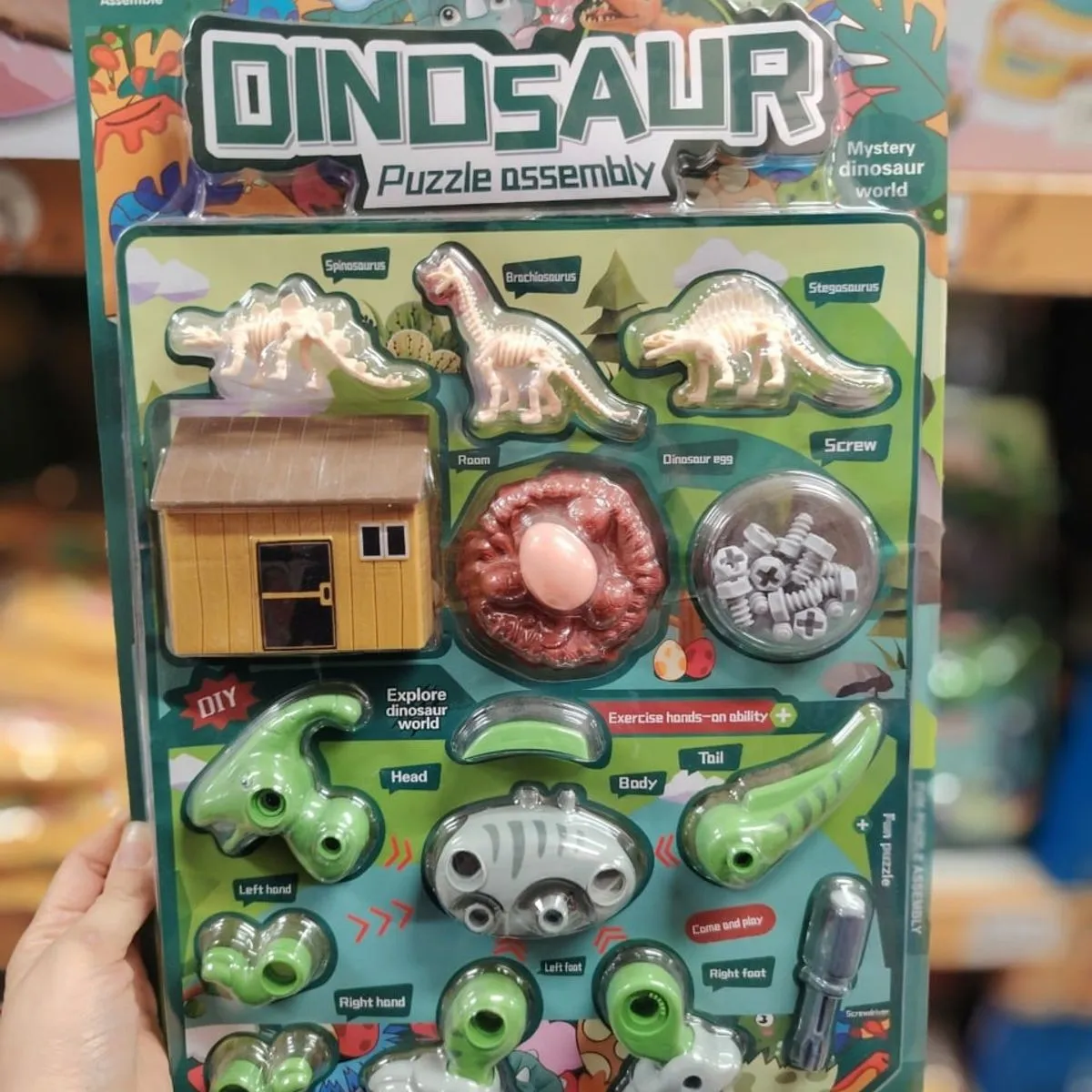 Zabawka Dinosaur Puzzle Assembly DIY – Zestaw do Skręcania 6 szt.