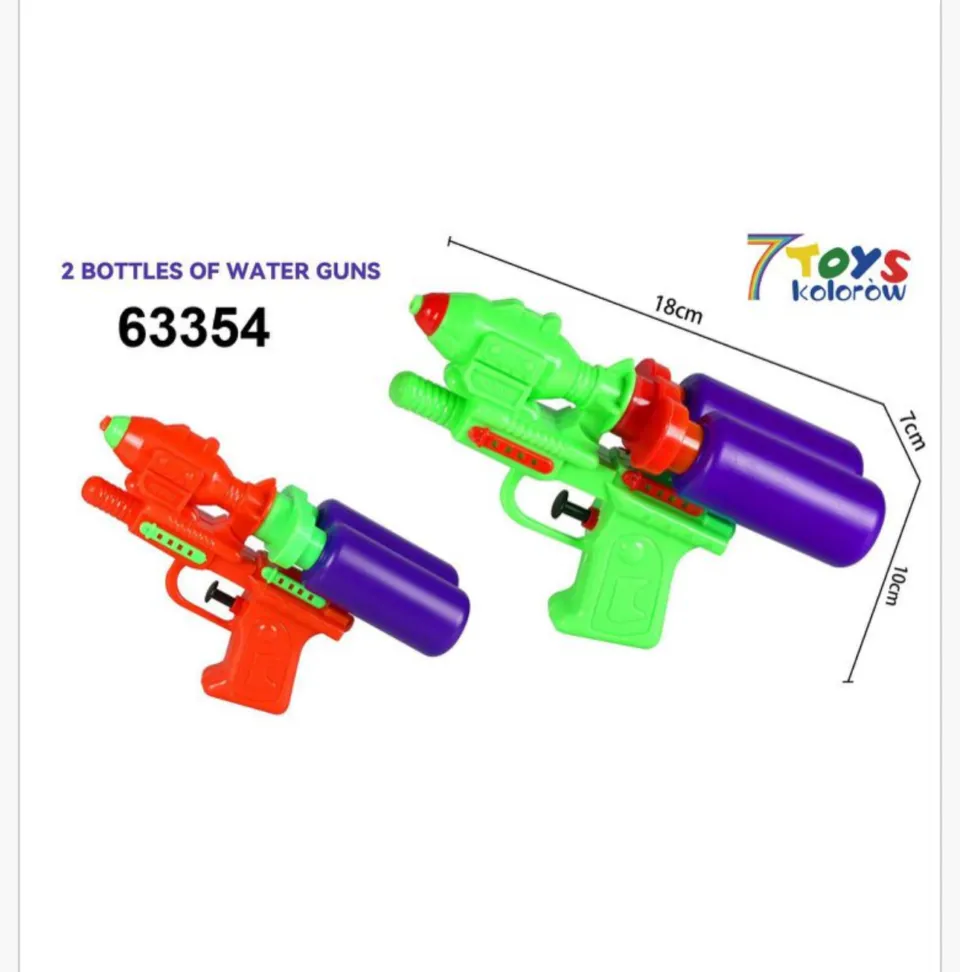 Pistolety Wodne 18cm z Podwójnym Zbiornikiem 12 szt. Mix