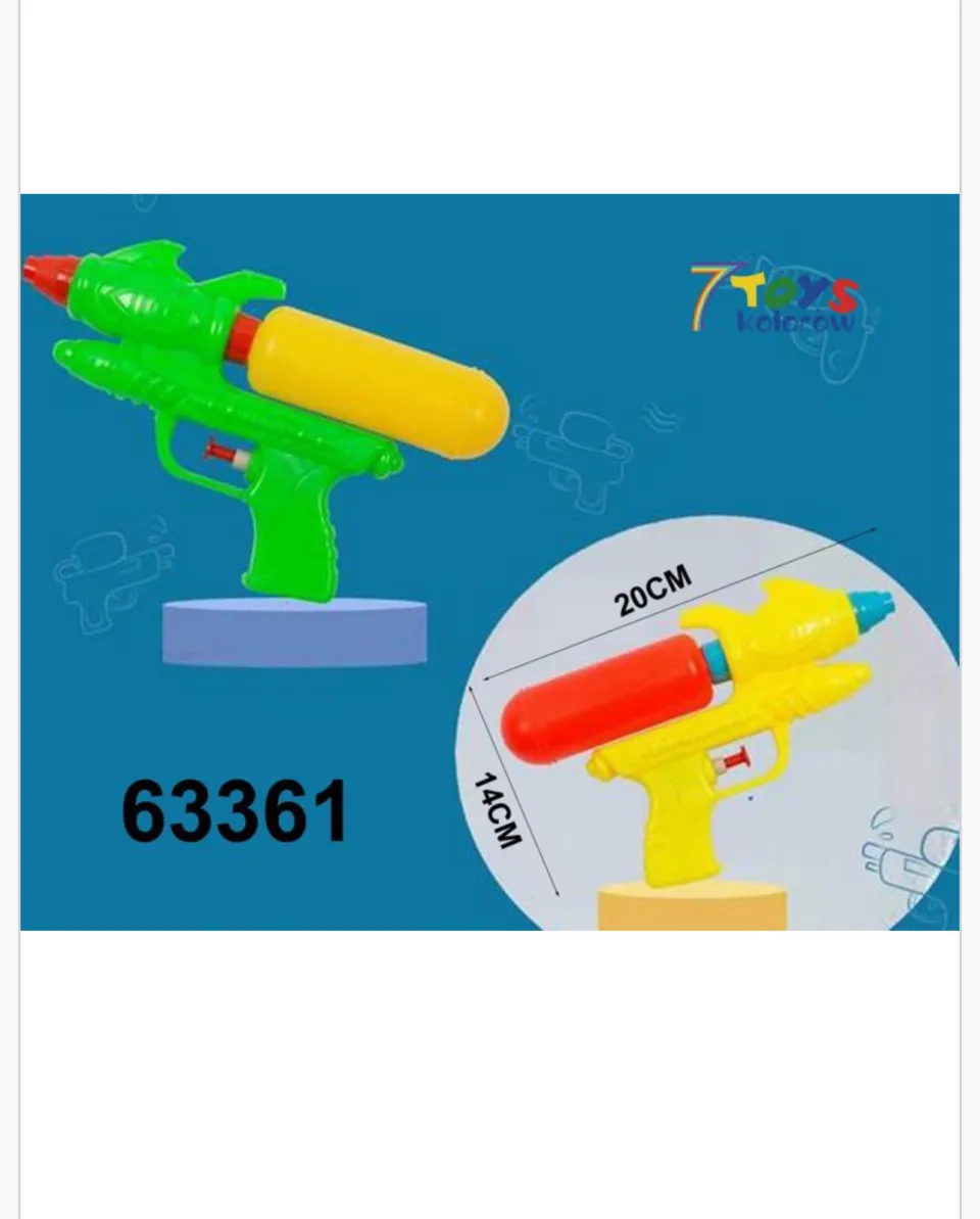 Pistolety wodne 20cm mix kolorów - zestaw 12 sztuk