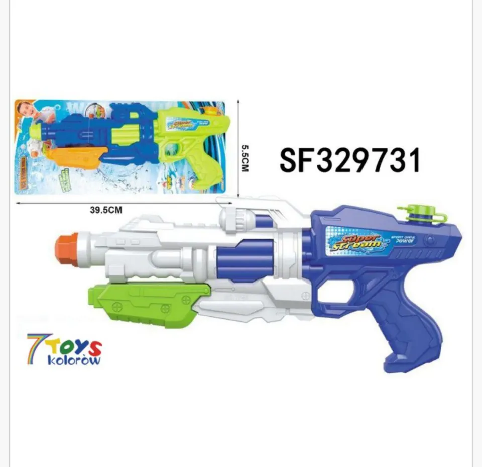 Pistolet Wodny Super Stream 39,5cm z Pompką - 6 sztuk