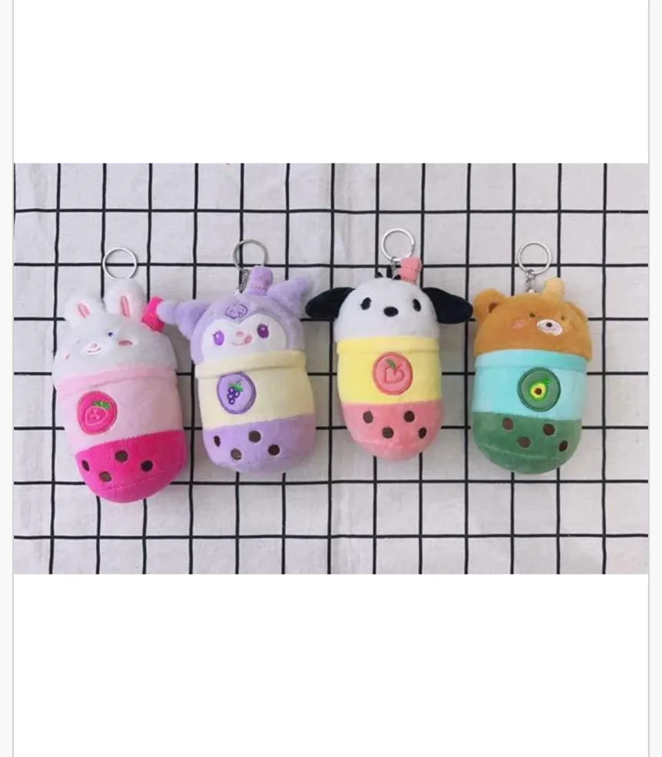 Brelok do Kluczy Pluszowy Bubble Tea Zwierzątka 12 szt.