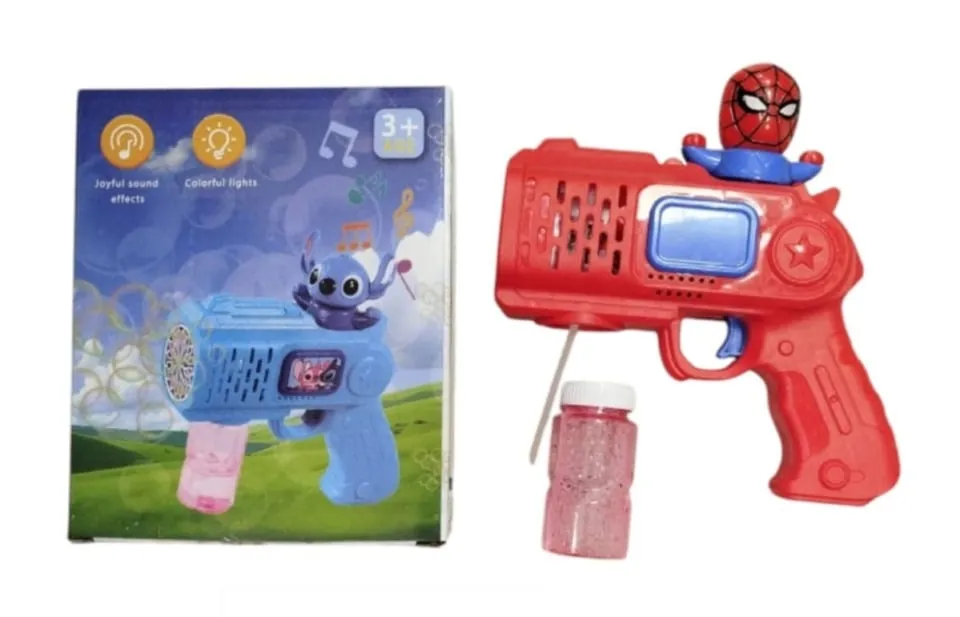 Pistolety Bubble Gun Spider-Man i Lilo & Stitch, mix 6 szt