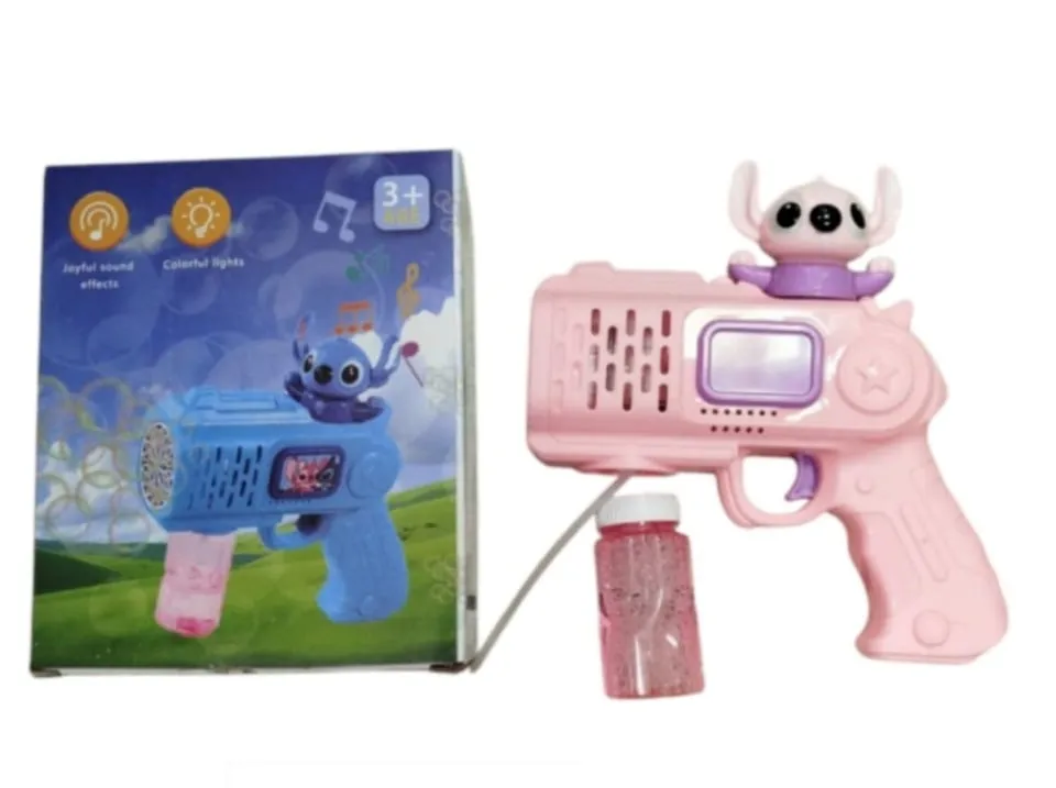 Pistolety Bubble Gun z figurką Stitch, światło i dźwięk, 6 szt. Mix