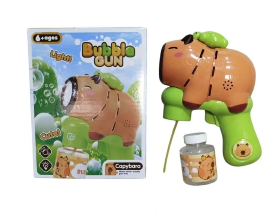 Pistolety Bubble Gun Kapibara z efektami świetlnymi, 6 szt.