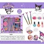 Zestaw Kosmetyczny dla Dzieci Kuromi 12PCS, Pędzle Syrenki 25cm