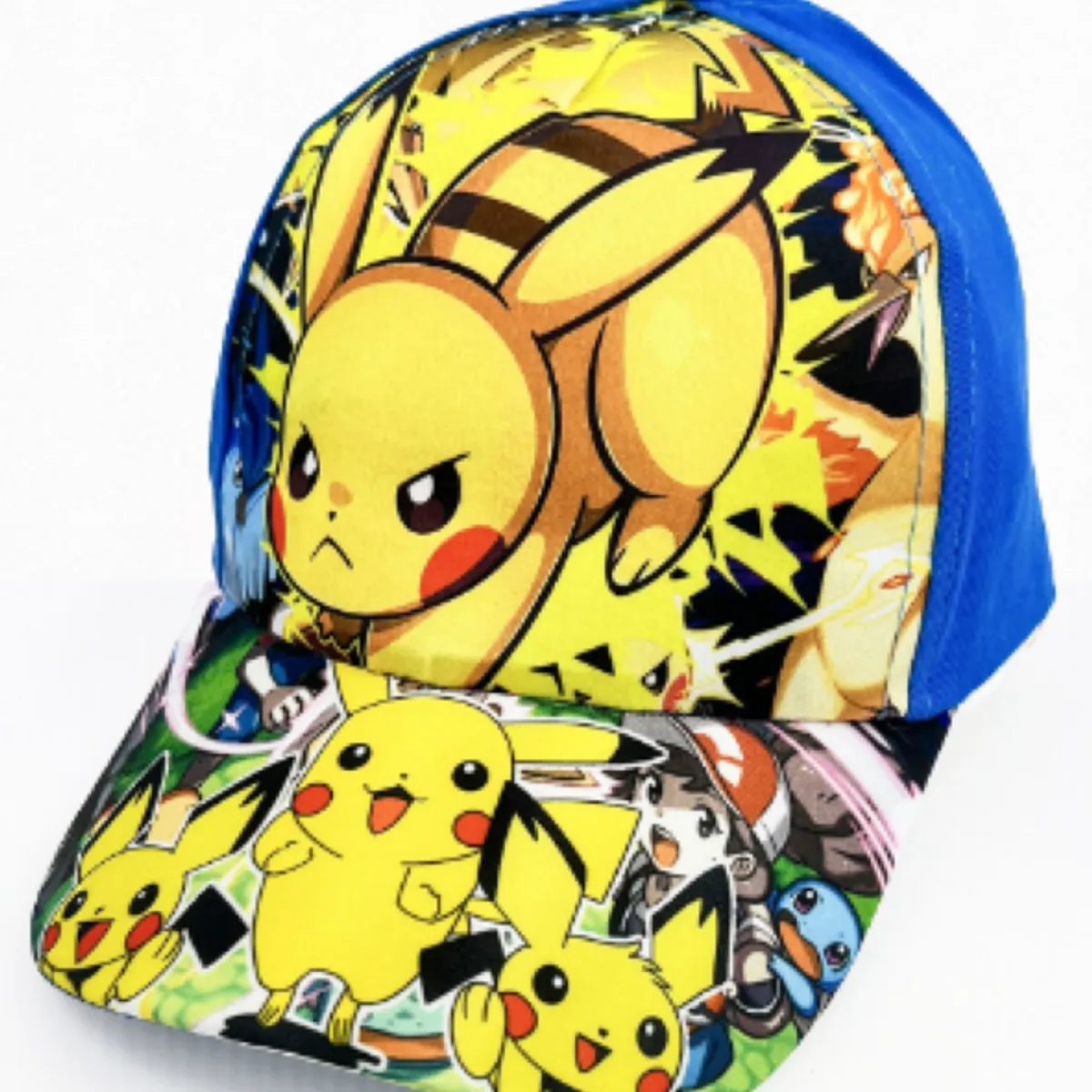Czapka z daszkiem dziecięca Pikachu, niebieska, 12 szt.