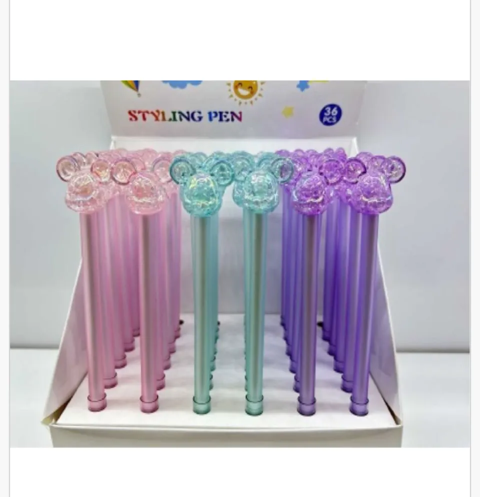Długopis Styling Pen z brokatową głową misia 36 szt.