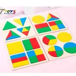 Zabawka Edukacyjna Drewniana Układanka Ułamki Figury 7 TOYS