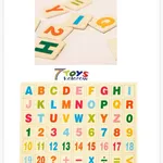 Zabawka Edukacyjna Drewniane Alfabet i Cyfry 7 TOYS kolorów